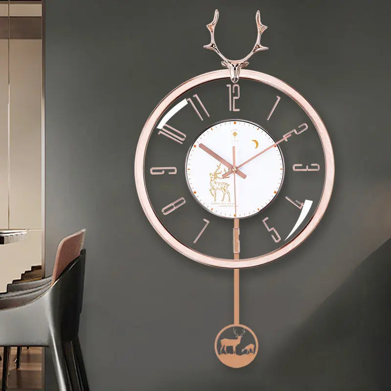 Luxurious silent wall clock – Modern design with large dial for living room | Kalsten
