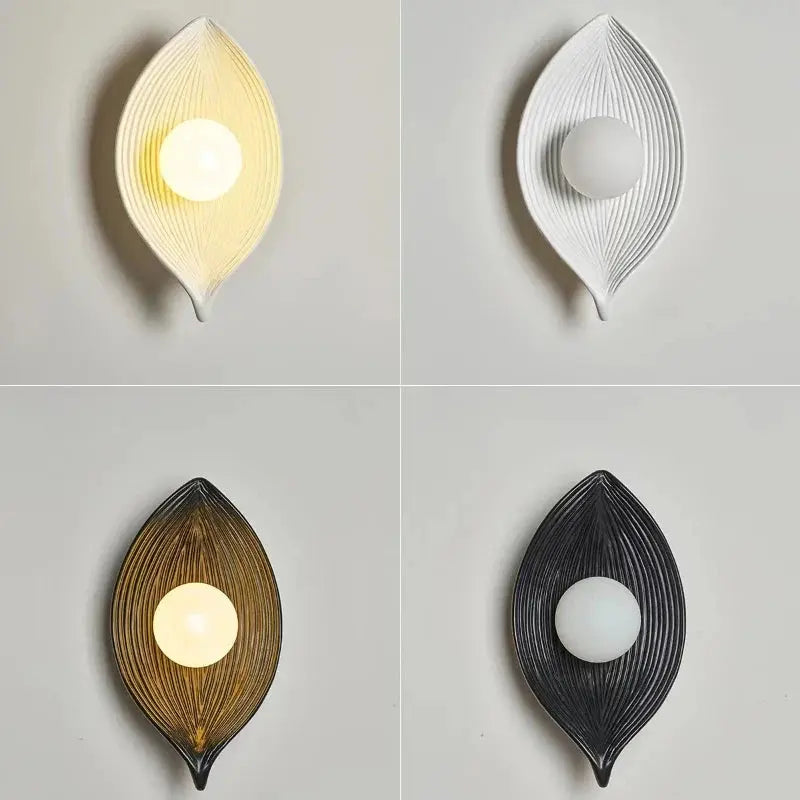 Wall lamp LED leaf gold Elegant | Kalsten