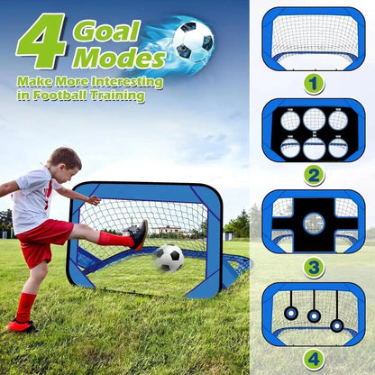 Skanto | PlayMax Foldable Football Goal – 4-in-1 Portable Soccer Net for Training & Outdoor Play