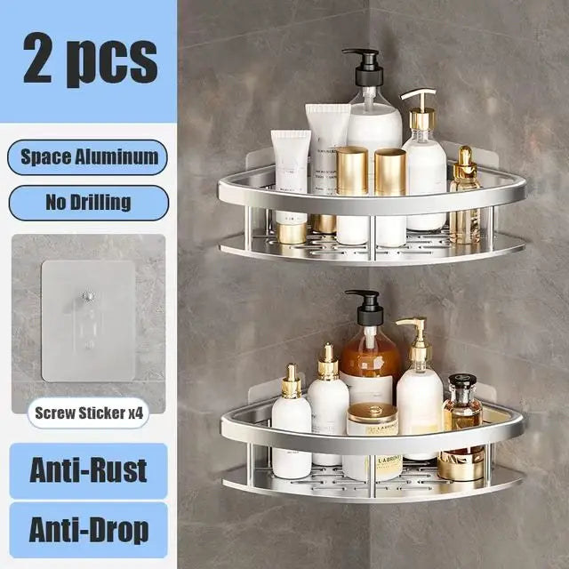 Shower shelf without drilling aluminum | Kalsten