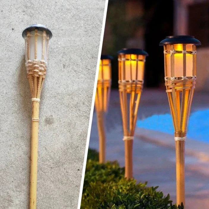 Solar Torch Set – 5 Flame-Effect LED Garden Lights