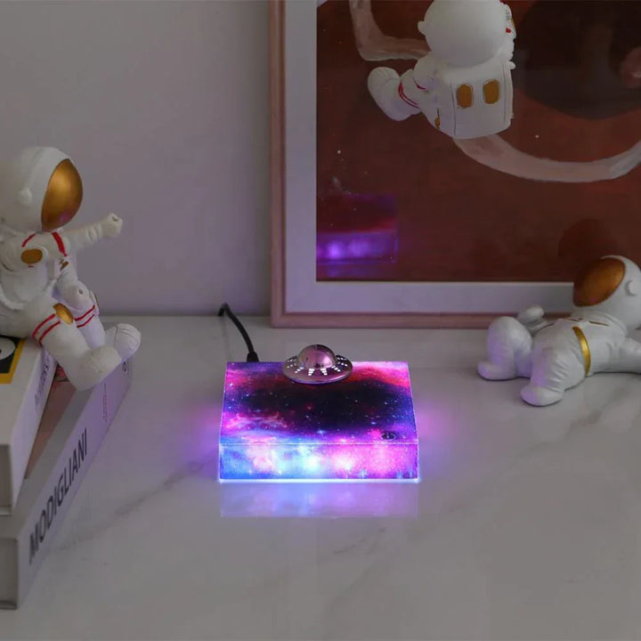Magnetic Levitating Spaceship Rotating LED Night Lamp | Kalsten