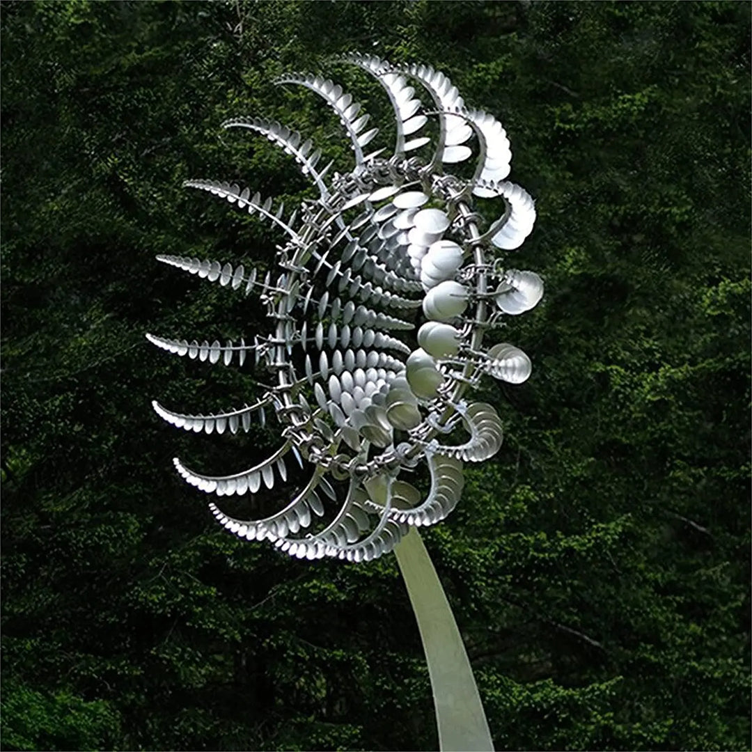 Kalsten | Unique Solar-Powered Kinetic Metal Windmill Spinner - Magical Wind Collectors for Patio, Garden, Lawn Outdoor Decoration