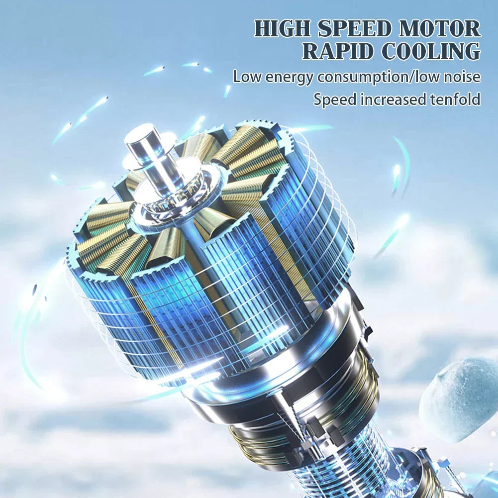 Mini handheld fan with 100 wind levels and digital display | Kalsten
