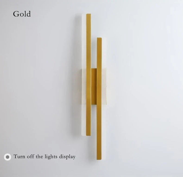 Modern LED Wall Lamp: Black/Gold Acrylic Room Decoration Light | Kalsten