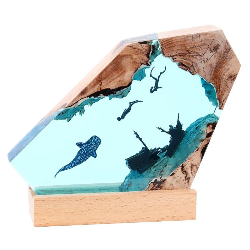 Deep Ocean Resin Decorative Night Lamp | Kalsten