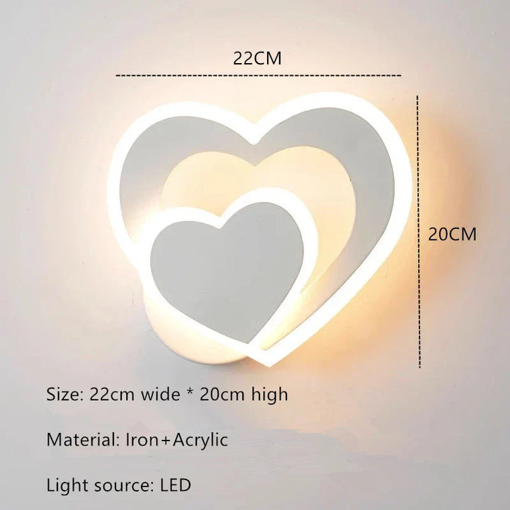 Modern LED Heart-Shaped Wall Lamp | Kalsten