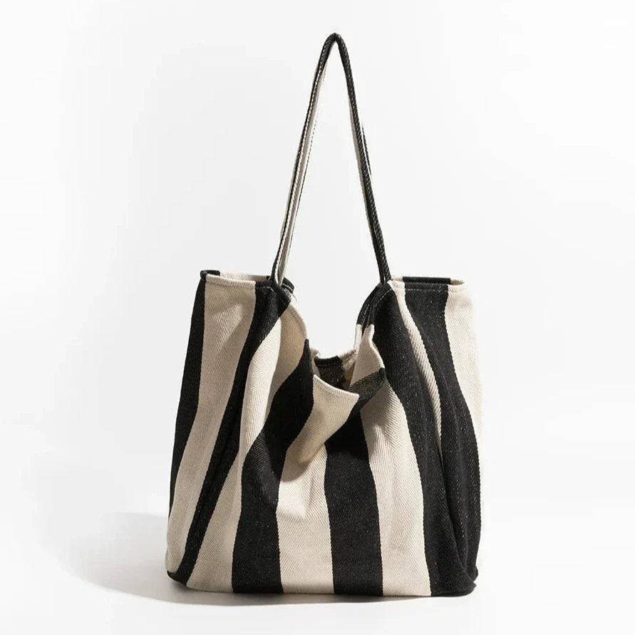 BowLift | Striped linen tote bag
