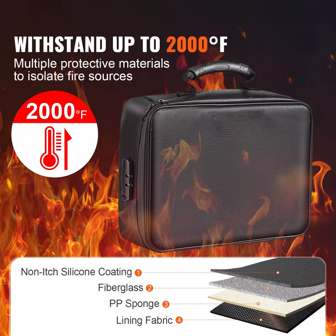 Kalsten | Fireproof and Waterproof Document Organizer Bag – Portable Protective Storage for Travel and Home Security