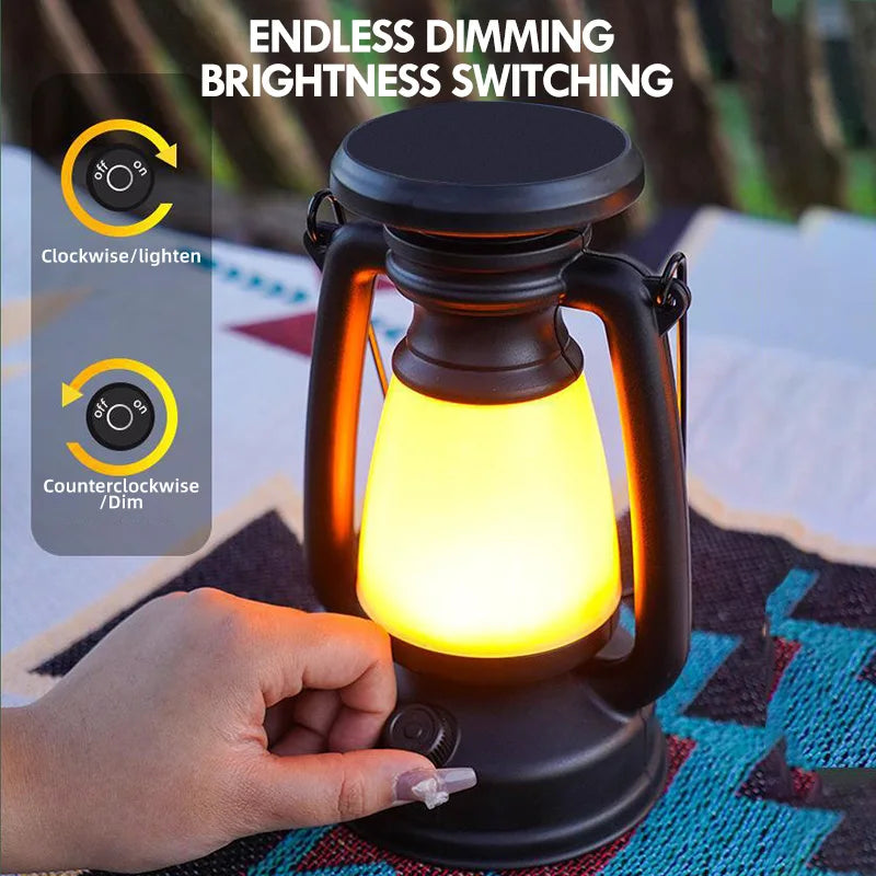 Nostalux Retro Lantern | LED Table Lamp with Remote Control | Rechargeable & Decorative | For Home, Camping & Bar | Kalsten