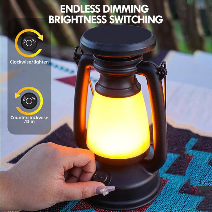 Nostalux Retro Lantern | LED Table Lamp with Remote Control | Rechargeable & Decorative | For Home, Camping & Bar | Kalsten