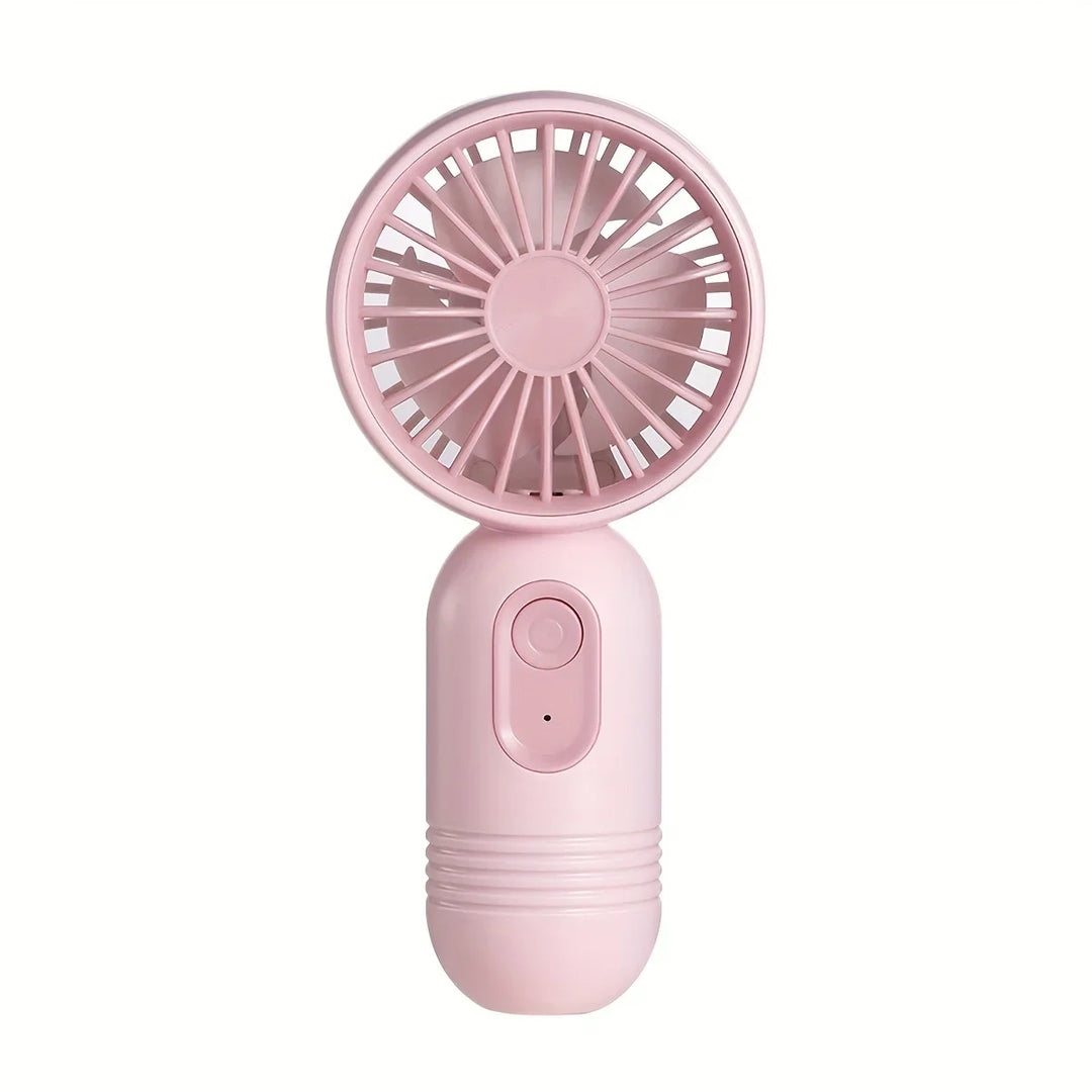 Mini Handheld USB Fan – 3-Speed Strong Wind Portable Desk Fan, Rechargeable for Students, Office, Outdoor, Travel, and Camping | Kalsten