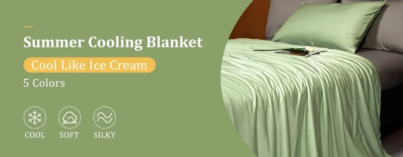 High-Quality Cooling Blanket – Smooth Air-Conditioning Comforter, Lightweight Summer Quilt with Double-Sided Cooling Fabric | Kalsten