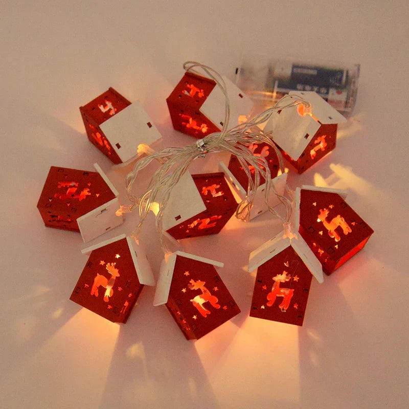Enchanting Wooden LED House Light Strip – Create Magic and Warmth This Christmas Kalsten