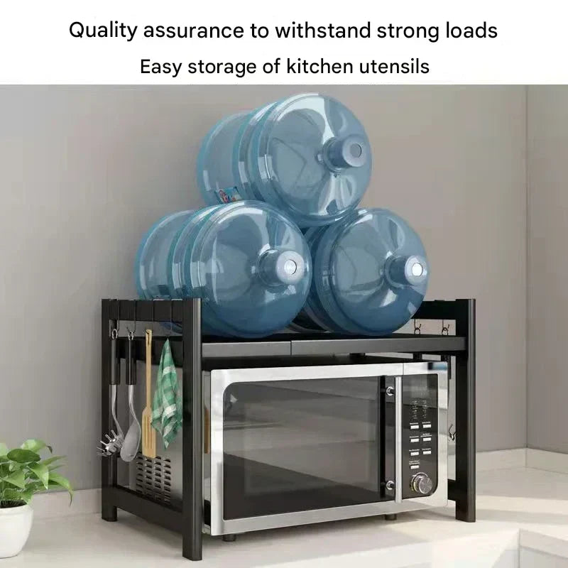 Kalsten | Carbon Steel Retractable Double-Layer Kitchen Shelf – Milo