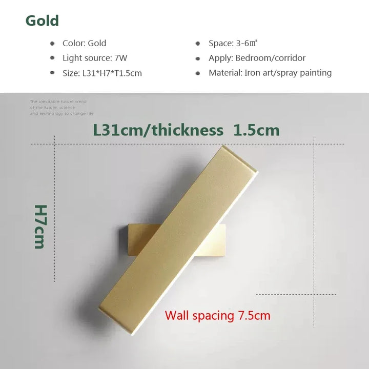 Modern LED Wall Lamp – Rotatable Aluminum Wall Light for Living Room, Bedroom, Dining Room, and Home Decor – Up & Down Indoor Wall Sconce | Kalsten