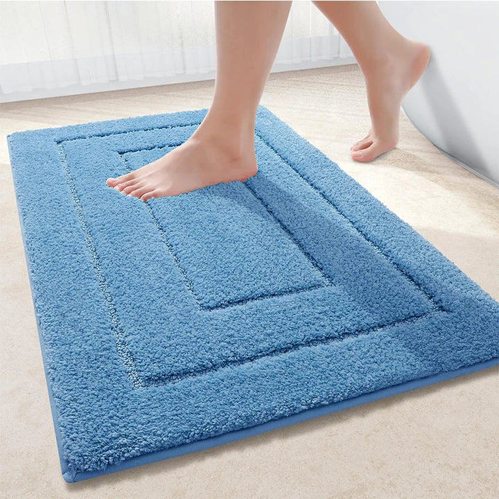 Bathroom Mat Microfiber Non-Slip – Double Layer Bath Mat | Highly Absorbent & Soft | Comfort Doormat | Kalsten