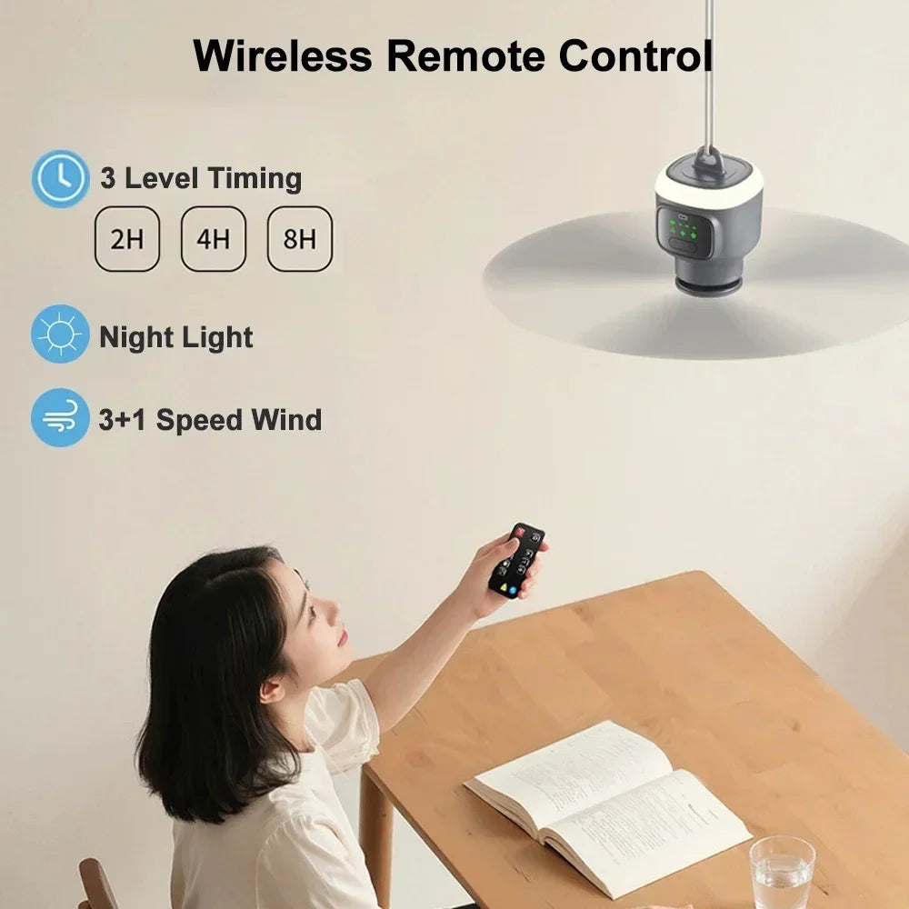 12000mAh Portable Ceiling & Camping Fan – Outdoor Tent Air Circulator and Cooling Ventilator | Kalsten
