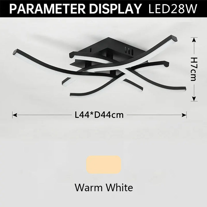 Modern LED Ceiling Lamp for Living Room, Dining Room, Bedroom, and Balcony | Kalsten