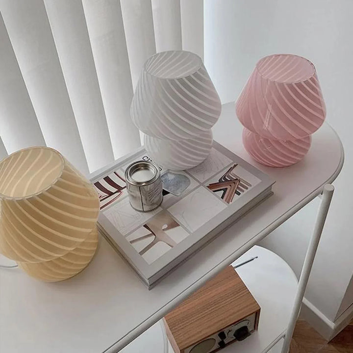 Murano Table Lamp - Unique Glass Mushroom Desk Lamp for Magical Atmosphere Kalsten
