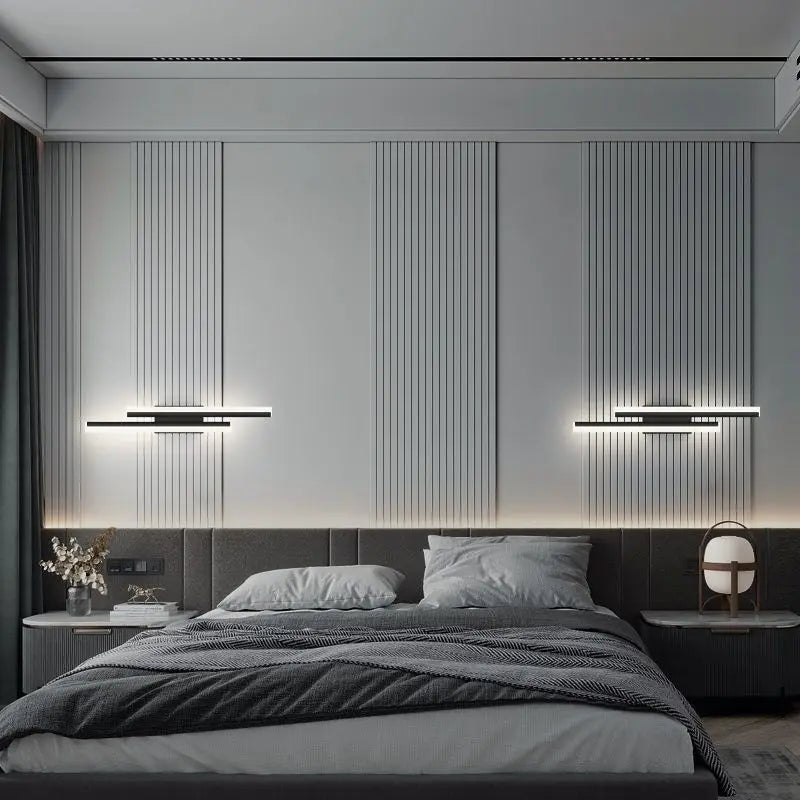 Modern LED Wall Lamp: Black/Gold Acrylic Room Decoration Light | Kalsten