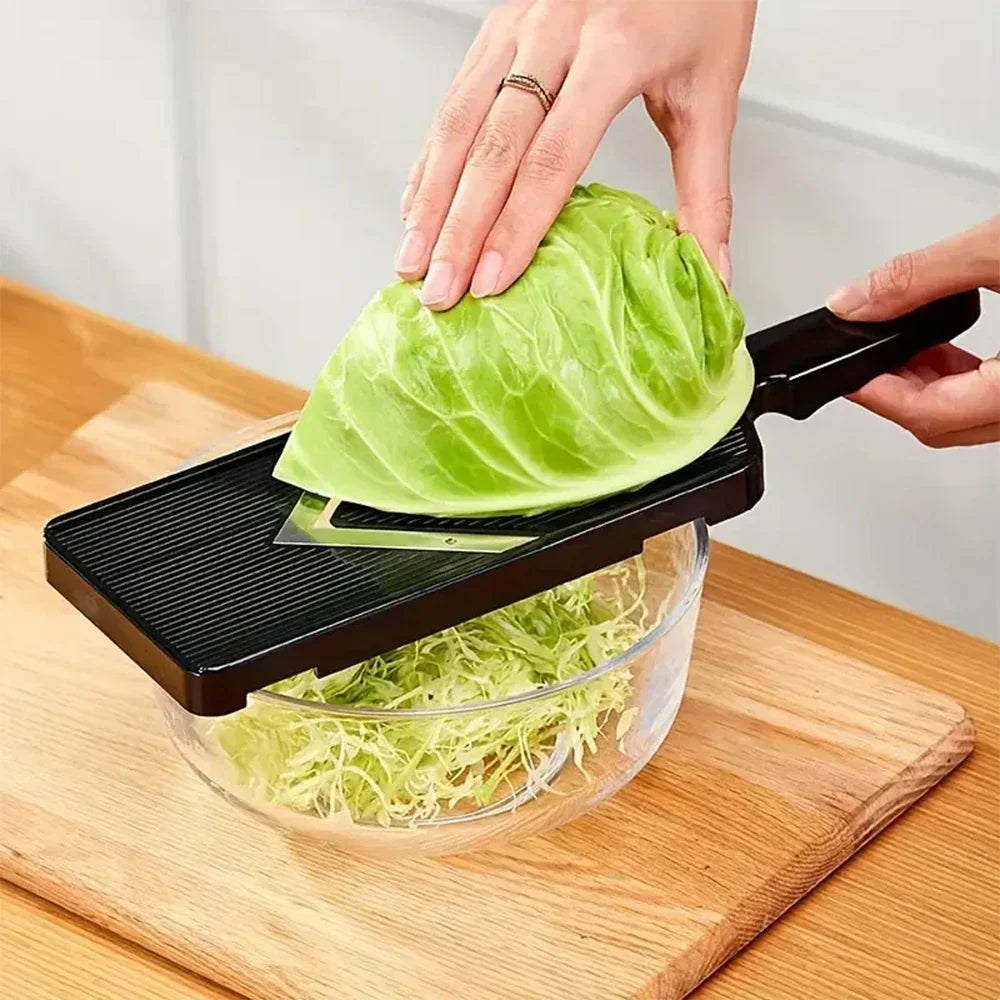 Kalsten | SchnittWerk Cabbage Shredder made of stainless steel | Fine slicer for vegetables & salads | Non-slip & sharp | Ideal for cabbage & raw vegetables