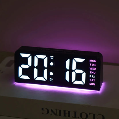 Modern LED Every Week Display Nightlight Alarm Clock | Karnz