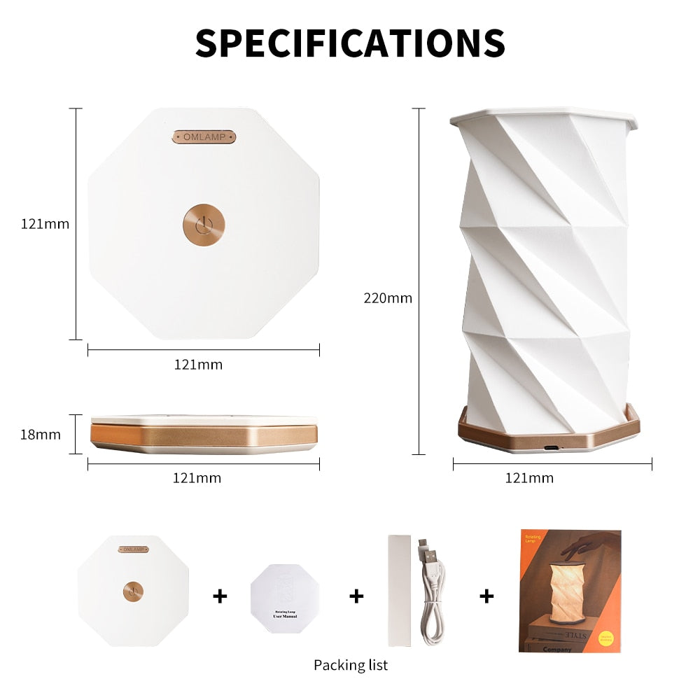 Origami Glow Dimmable Paper Lantern Light | Kalsten
