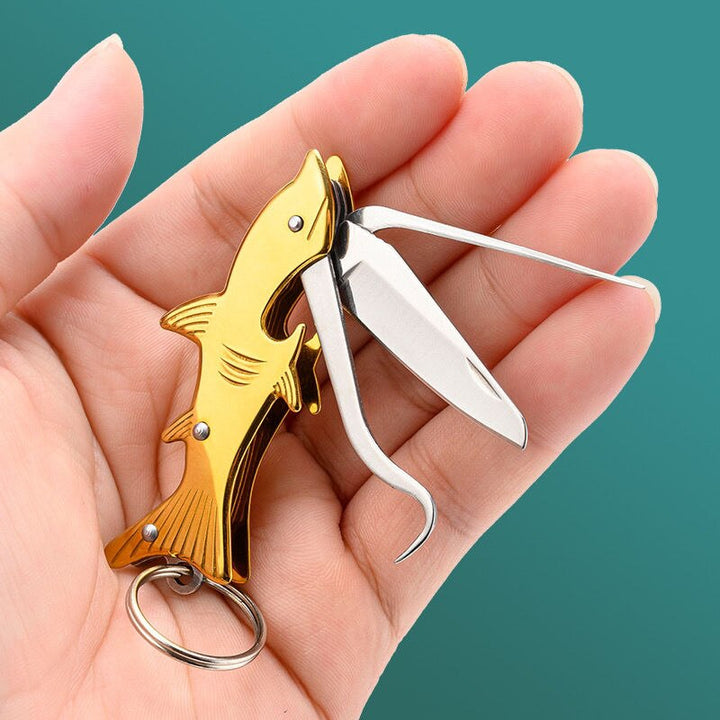 Sharp Shark Multifunctional Toothpick Knife Keychain | Kalsten