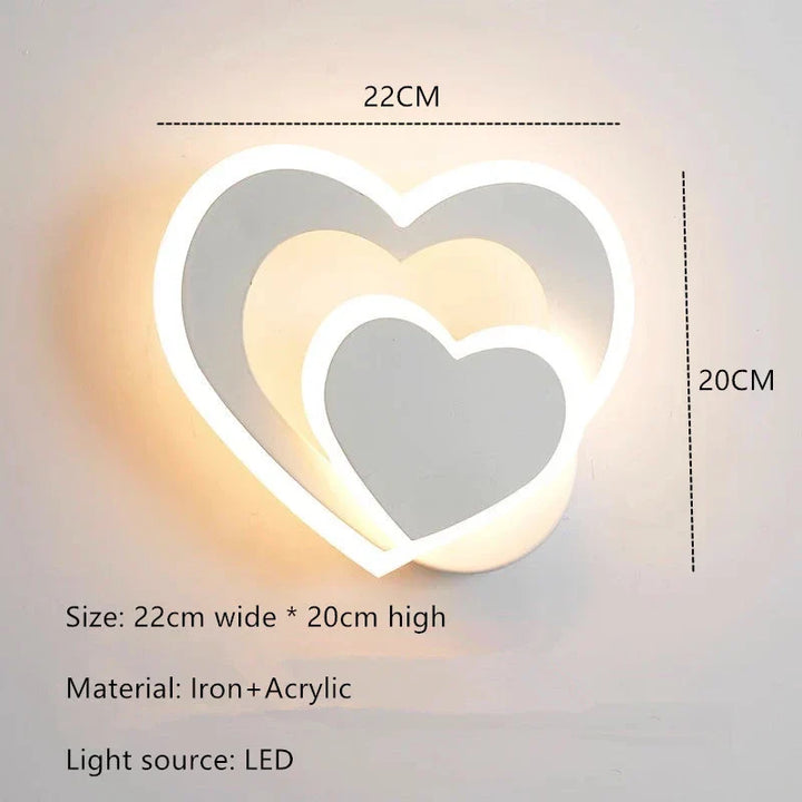 Modern LED Heart-Shaped Wall Lamp | Kalsten