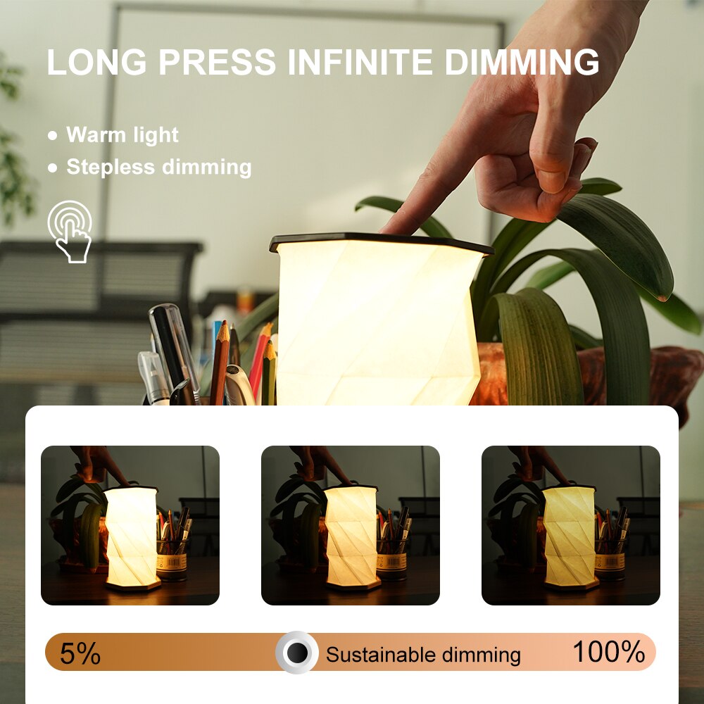 Origami Glow Dimmable Paper Lantern Light | Kalsten