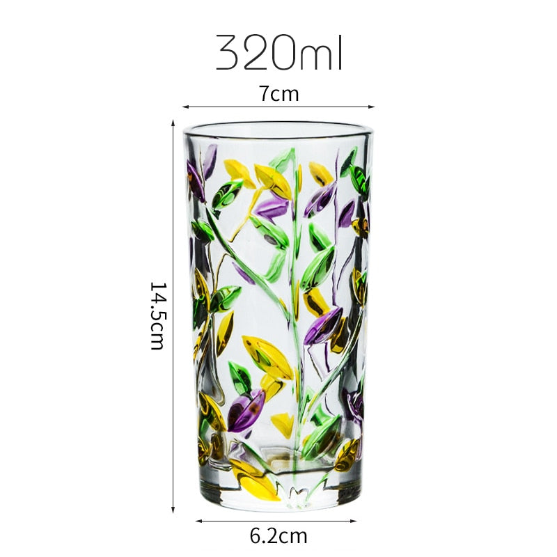 Hand-painted glass leaf cup | Kalsten