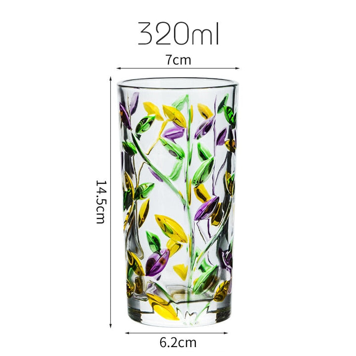 Hand-painted glass leaf cup | Kalsten