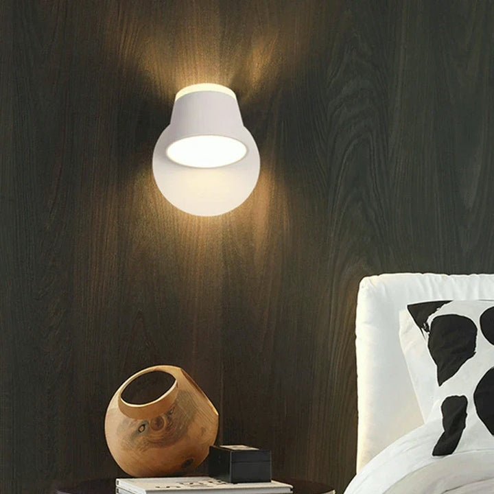 Modern LED Wall Sconce – 330° Swivel, 3000K & 6500K Adjustable White Light, Aluminum Alloy Wall Mount Light for Bedroom, Kitchen, and Living Room | Kalsten