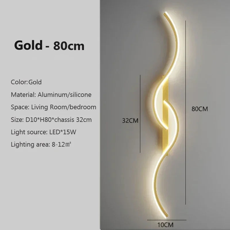 Modern LED Wall Lamp – Contemporary Wall Sconce for Living Room, Bedroom, Dining Room, and Hallway – Up & Down Lighting, Dimmable, Touch Switch, Indoor Home Decoration | Kalsten