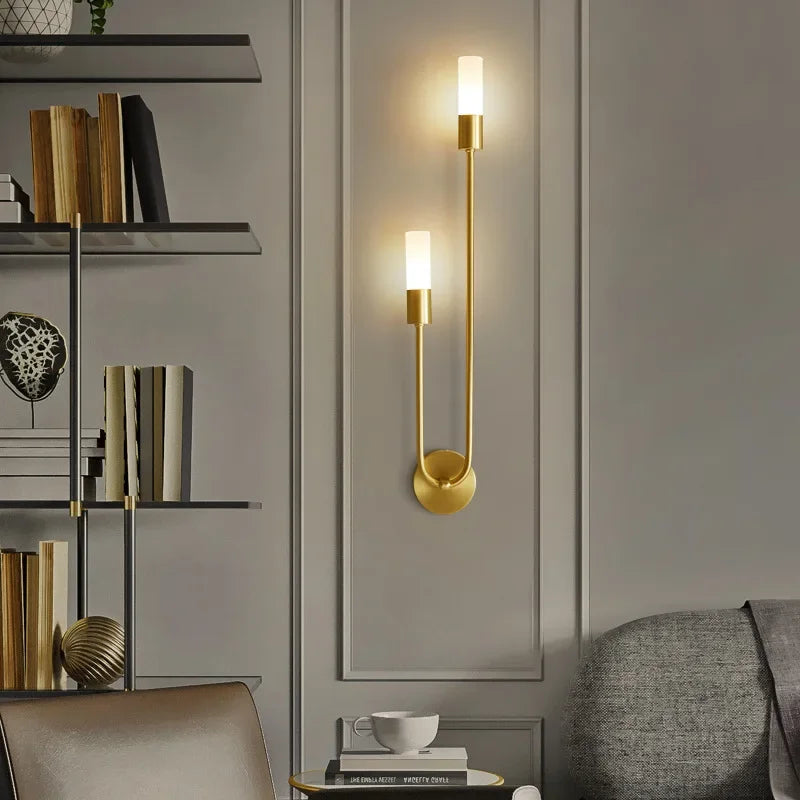 Modern Gold LED Wall Light – Nordic Sconce for Living Room, Bedroom, Kitchen, and Hallway Décor | Kalsten