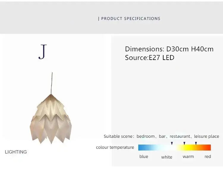 Elegant origami-inspired paper lantern | Kalsten