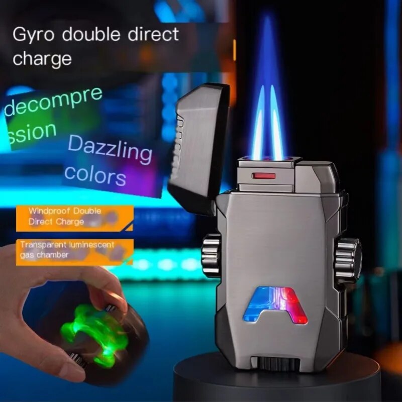 Windproof Double Jet Flame Luminous Lighter | Kalsten