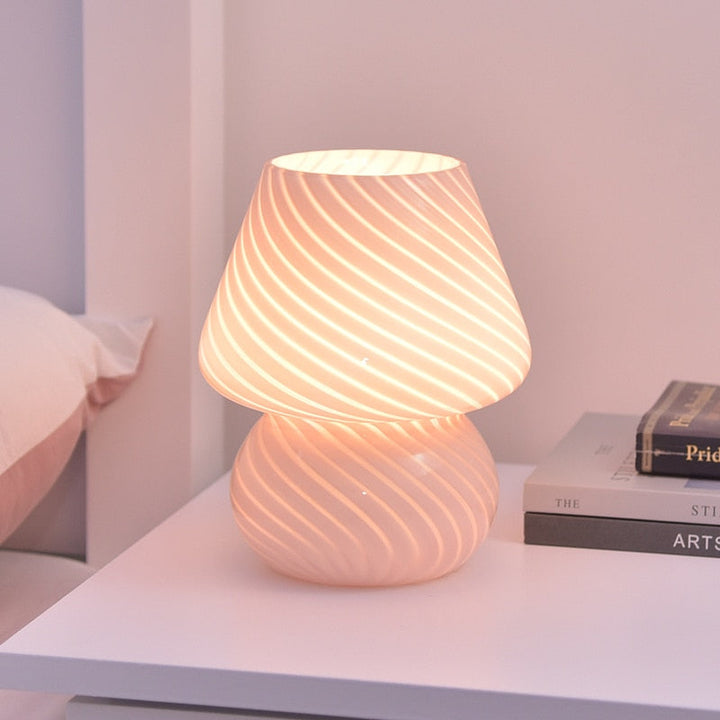 LED Desk Lamp in Mushroom Shape made of Glass | Kalsten