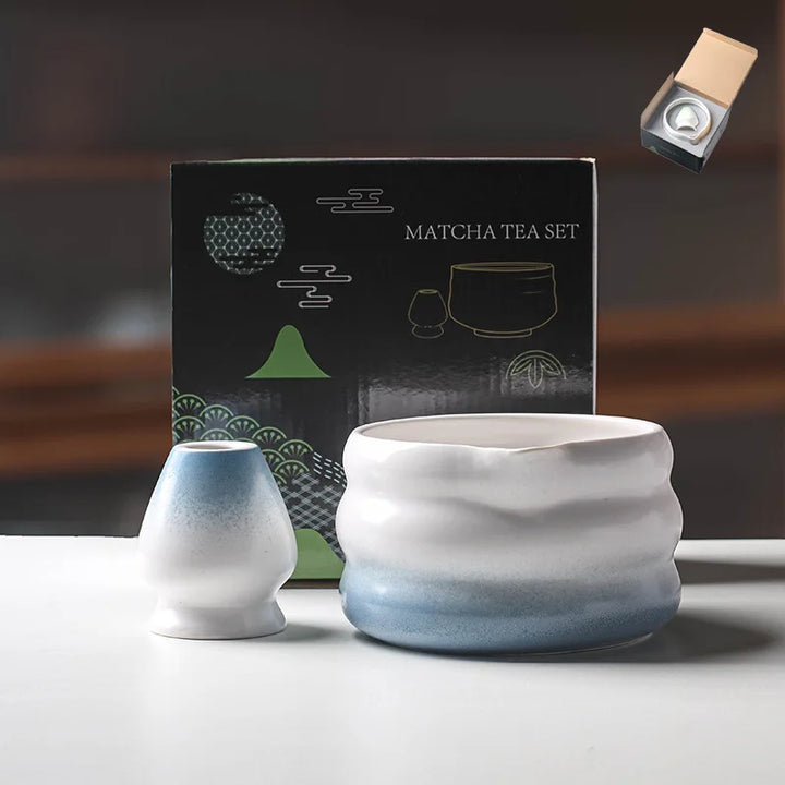 Variant image for Japanese Matcha Bowl Set Green 550ml Ceramic with Spout for Tea Ceremony-21