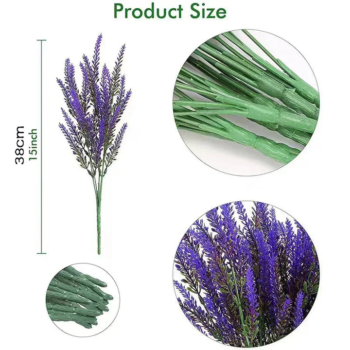 Kalsten | Floraven Lavender Bouquet | Artificial & Carefree | 5 Stems | For Indoor & Outdoor