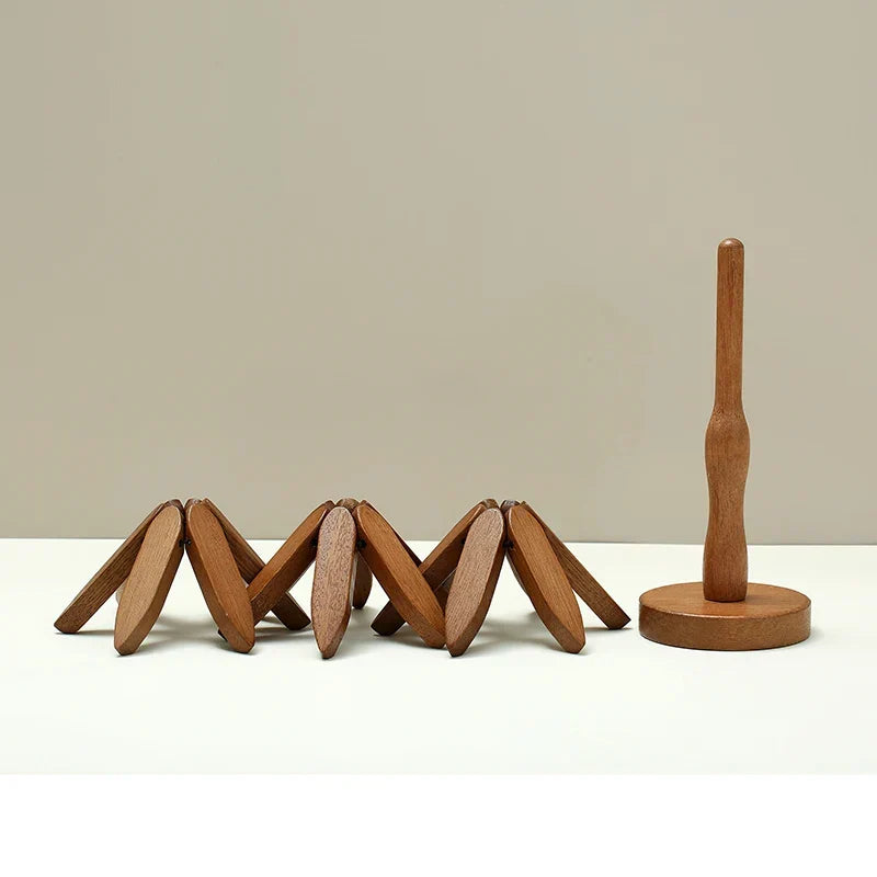 Wood-Look Coaster Set