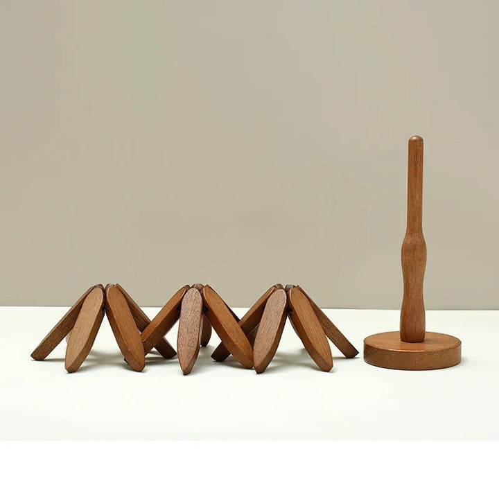 Wood-Look Coaster Set