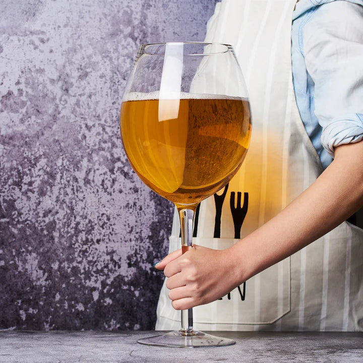 Kalsten | Huge 106 Oz Wine Glass and Beer Mug Combo - 3000ML Extra Large Crystal Glass for Parties, Weddings, and Celebrations