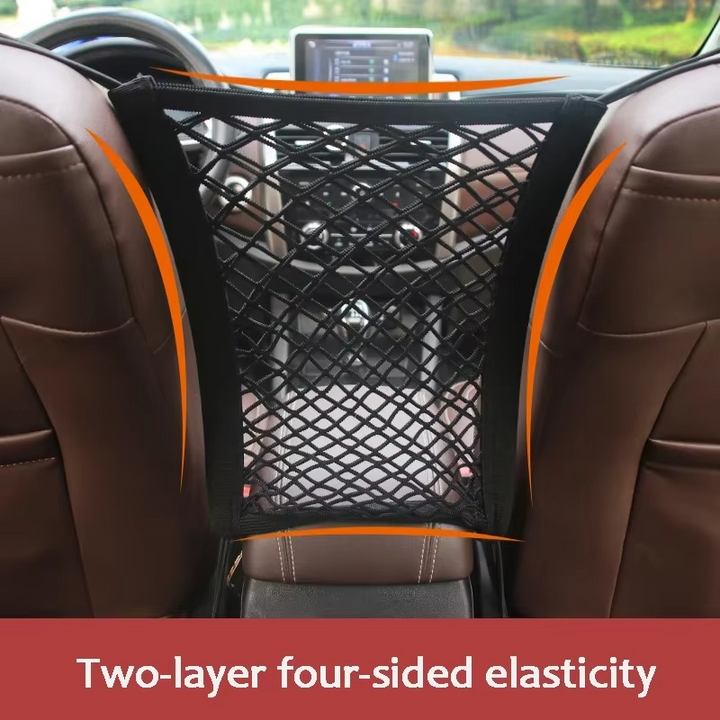 Kalsten | Stretchable Car Seat Divider & Storage Net with Pet Barrier