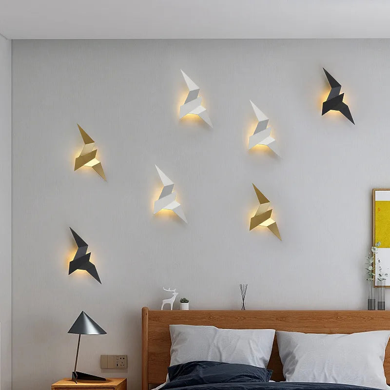 Nordic LED Bird Wall Lamp – Modern Wall Light for Bedroom, Living Room, Stairs, and Bedside – Up & Down Lighting, Iron Shade, AC Powered | Kalsten
