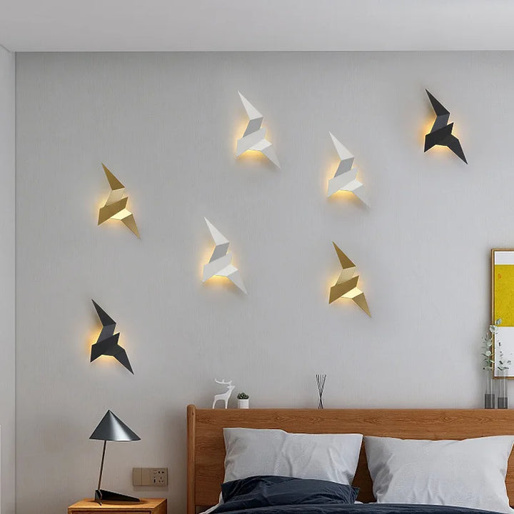 Nordic LED Bird Wall Lamp – Modern Wall Light for Bedroom, Living Room, Stairs, and Bedside – Up & Down Lighting, Iron Shade, AC Powered | Kalsten