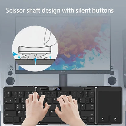 Skanto | Foldable RGB Wireless Built-in Touchpad Backlit Travel Keyboard