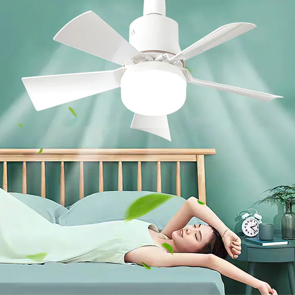 30W E27 Ceiling Fan Light with Remote - LED Dimming Function, Intelligent Silent Fan for Bedroom & Living Room | Kalsten