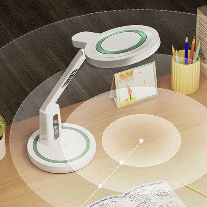 LED Clock Table Lamp – Dimmable, Foldable, and USB Rechargeable Desk Lamp for Eye Protection | Kalsten
